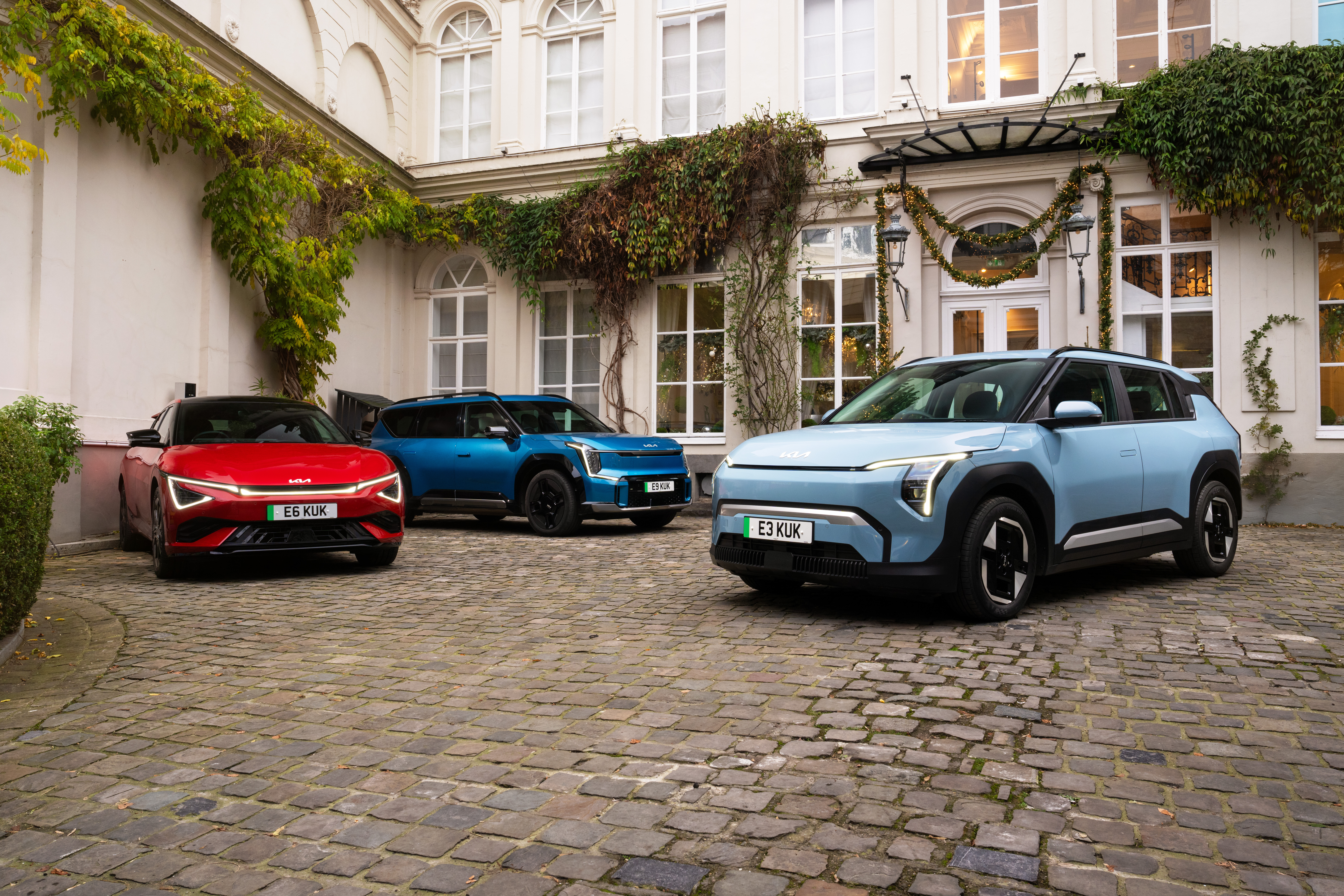 Christmas roadtrip - Group shots (Kia EV3, EV6 and EV9)